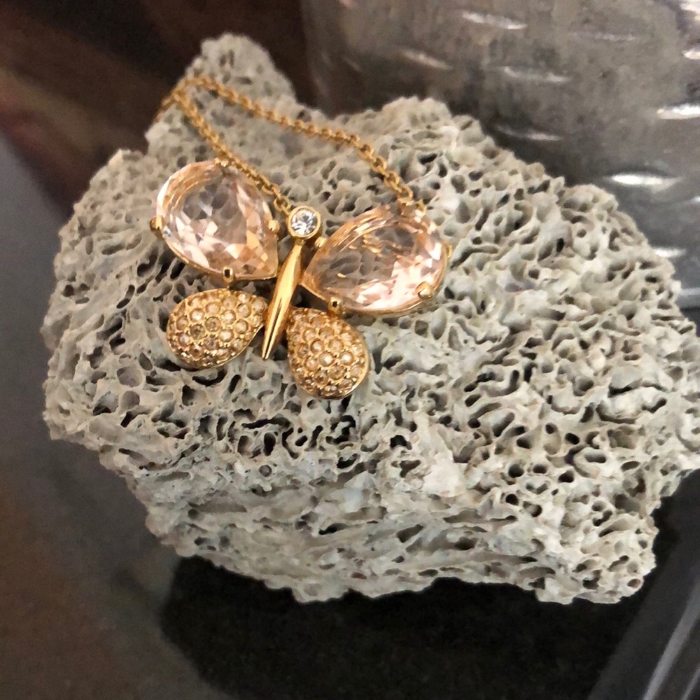 Gold Swarovski Butterfly 🦋 Necklace